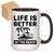 Grandpa Gift Idea - Beach Hammock Design 11oz 15oz Inner Color Accent Mug