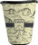 RNK Shops Personalized Dinosaur Skeletons Waste Basket - Single Sided (Black)