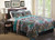 Greenland Home Nirvana Quilt Set, Twin, Teal