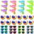 Whaline 36 Pcs Beach Pool Party Favors Bulk Colorful Inflatable Beach Balls Neon Sunglasses Water Toys for Tropical Summer Pool Party Decorations Water Sand Game Accessory