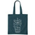 Gift Ideas for Cat Tea Lovers Cute Boba Bubble Kawa Mom Navy Black Multicolor Canvas Tote Bag