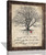 MountFlow Tree of Life Wall Art Scripture Christian Wall Decor Vintage Bible Verse Canvas Painting Tree Pictures Religious Poster Retro Framed Artwork for Bedroom Living Room Church 12''x16''