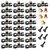 Misting Nozzles Kit Include 30 Pcs Misting nozzle 25 Pcs Misting 5 Pcs Plug nozzle tees for Outdoor Spray Cooling System (60 Pieces)