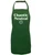 zerogravitee Chaotic Neutral Apron with 2 patch pockets in Hunter Green - One Size