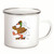 Skater Duck Urban Gift Skateboarding Themed Coffee Drinking Beanie for Skateboarders 12oz Enamel Silver Mug