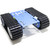 Professional Tank Chassis Kit, TT02 Metal Frame Crawler Robotic Tank Chassis Platform for Arduino (Blue)