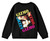 Gremlins Gizmo With Multicolor Names Youth Black Crew Neck Sweatshirt-Small