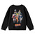 Naruto Classic Character Art and Logo Youth Black Crew Neck Sweatshirt-Medium