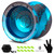 YOYOSTUDIO T16 Yoyo Professional Responsive Yoyos for Kids Beginner, Dual Purpose Tricks Yo yo for Adults, Unresponsive Yoyo Bearing with Removal Bearing Tool, 10 String, Case & Glove (Black and Blue)