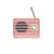 Wireless Retro Speaker, Dosmix Portable Bluetooth Vintage Speaker with Built-in Mic,USB, 8-9 Hours Playtime for Kitchen/Bedrooms/Desk/Shelf/Party/Travel/Android/iOS Speaker (Coral Pink)