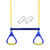 18" Trapeze Swing Bar & 48" Heavy Duty Chain with Locking Carabiners Swing Set Accessories Playground Swing Seat (Blue)