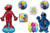 Anagram Elmo and Cookie Monster birthday Party Supplies and Balloon Bouquet Decorations