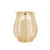 Deco 79 Metal Pillar Candle Lantern with Thin Metal Handle, 7" x 7" x 9", Gold