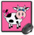 3dRose LLC 8 x 8 x 0.25 Inches Mouse Pad, Happy Cow Girl (mp_6095_1)