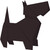 Cute Origami Animal Cartoon Art - Scottish Terrier Puppy Dog Vinyl Decal Sticker (2" Wide)