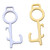 Angoily 2pcs Elevator Handle Clip Door Handheld Contactless Button Tool Multipurpose Tool Press Elevator Button Tool EDC Multi-Tool EDC Keychain Tool Multitools Stainless Steel Key Chain