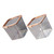 Cabilock 2pcs Trash can Bins Waste Basket Square Waste bin Clear bin Clear Trash bin Kitchen Garbage bin trashcan Garbage can Waste Paper Basket Office Wastebasket The pet Simple