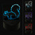 Sniggle Sloth Curious Tree Squirrel 3D Illusion LED Night Light Sign Nightstand Desk Lamp