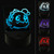Sniggle Sloth Kawaii Anglerfish 3D Illusion LED Night Light Sign Nightstand Desk Lamp