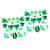 VICASKY 2 Sets Decorative Balloon Kit Patricks Day Balloon Shamrock Balloon St. Patrick Banner Lucky Leaf Balloon Green Balloons St. Patrick Decoration Lucky Balloons Latex Pull The Flag