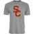 Blue 84 Men's USC Trojans Tri-Blend T-Shirt Vintage Icon Heather Grey, Grey, Medium