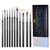 Jessup Eyeshadow Brush Set 11pcs Eye Makeup Brushes Set Professional Eye Shadow Brush Blending Brush Shader Crease Brush Black T340