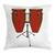 Ambesonne Drums Throw Pillow Cushion Cover, Illustration of a Pair of Conga Drums on a Plain Background Cuba Culture Items, Decorative Square Accent Pillow Case, 26" X 26", Ruby and White