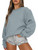 EFAN Women Sweatshirts Oversized Crew Neck Pullover Cute Casual Hoodies 2023 Fall Outfits Fashion Clothes Lightgreen