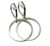 Salish Sea Inspirations Minimalist Brushed Silver Hoop Leverback Earrings Three Diameters (1" Diameter)