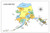 Wall Art Impressions 35x24in Alaska County Map ?Coated Paper?