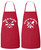 Fasciino Set of King of the Grill and Queen of the Kitchen His and Hers Couples Apron Wedding Bridal Gift 2pcs Matching