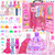 165 PCS Dream Closet with Clothes and Accessories for Doll Storage Including Wardrobe 22 Pack Complete Clothes Shoes Hangers and Other Accessories for 11.5 inch Girl Dolls(No Doll)