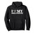 I Love My Girlfriend Checkerboard Heart Pullover Hoodie