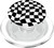 Wavy Checkered Black and White Checkerboard Pattern PopSockets MagSafe PopGrip for iPhone