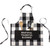 Primitives by Kathy Grateful Thankful Blessed Apron, 28-inch Height, Black and White