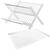 HOLIDYOYO 1 Set Collapsible Dish Drying Rack with Drainboard 2 Tier Dish Dryer Rack Stainless Steel Collapsible Dish Drainer Folding Drying Holder for Kitchen Counter?White?