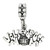 LGU Sterling Silver Oxidized Volleyball Mom Dangle Bead Charm