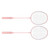 Badminton Rackets Set, Badminton Racquets Sturdy Good Tension with 3 Shuttlecocks for Outdoor (Pink)
