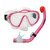Junior Snorkel Set Purge Mask Dry Snorkel Set for Kids, Pink