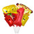 6PCS BBQ Party Balloons Pig Shaped Foil Balloons Ketchup Bottle Mustard Beer Mug Numer 1 Mylar Balloon for Birthday Baby Shower Wedding Summer Decorations