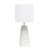 Simple Designs LT2083-OFF Sculpted Ceramic Table Lamp, Off White