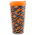 The Knoxville Insulated 16 Oz Clear Travel Tumbler Mug with Orange Lid
