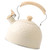 MAGICLULU Whistle Kettle Teapot Gas Kettle Whistling Tea Kettle Stovetop Tea Kettle Boiling Tea Kettle Convenient Whistling Kettle Heating Water Pot Stainless Steel White Household Boiler