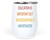 Skateboarding Enthusiast Gift, Ideal for Skateboarder's Birthday - Education Is Important But Skateboard Is Importanter, Humor on Large 12 Oz White Stainless Steel Wine Tumbler