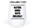 Skaters Gift, for Skateboarding Fans - Skateboard Quote, Exclusive and Multicolor Design on 12 Oz White Stainless Steel Wine Tumbler