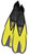 SEAC Speed Snorkeling Swim Fins (Yellow, 34/35 EU)