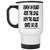 Skateboarding Fan's Gift for Graduation Day, Ideal for a Nephew - Demon Skating Skateboard Design, and Multicolor, on 14 Oz White Stainless Steel Travel Mug