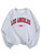 Floerns Women's Plus Size Letter Graphic Thermal Lined Sweatshirt Round Neck Long Sleeve Top Grey Red Letter 4XL