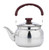 Whistling Kettle Stainless Steel Tea Kettle Whistling Boiling Teapot Coffee Tea Kettle Heating Water Container Water Stainless Steel Kettle (Color : Silver, Size : 2L)