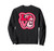Volleyball Love for Teens & Women Pink & Red Design Sweatshirt